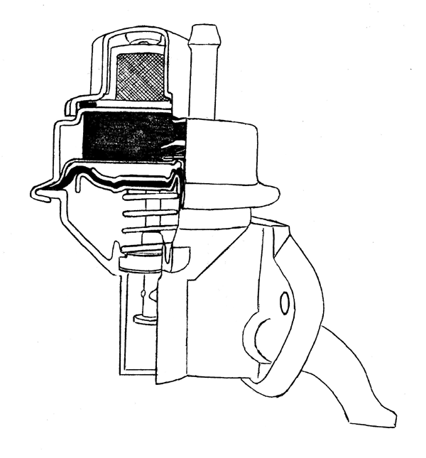 brændstofpumpe gennemskåret