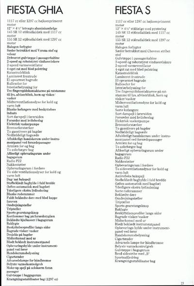 Salgsbrochüre fiesta februar 1981