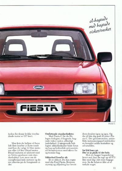 Salgsbrochüre fiesta januar1987