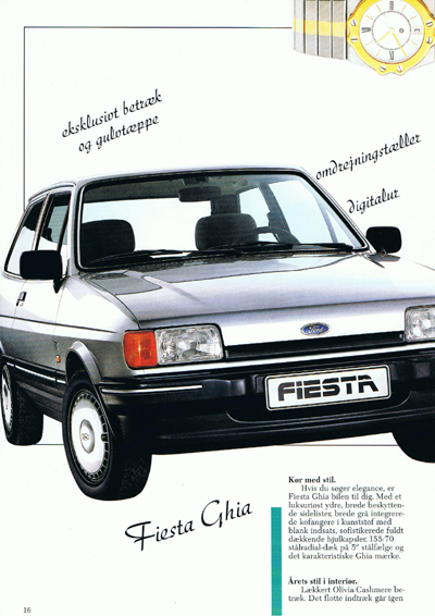 Salgsbrochüre fiesta januar 1987